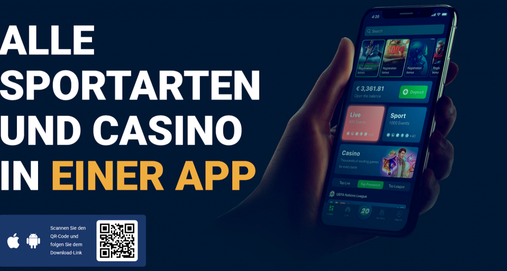 Alle Sportarten und casino in einer app